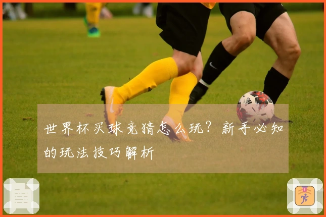 世界杯买球竞猜怎么玩？新手必知的玩法技巧解析