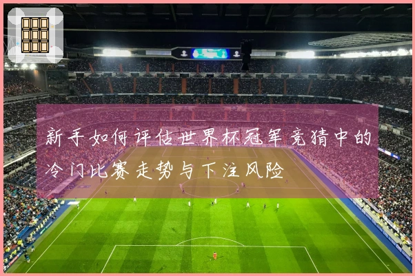 新手如何评估世界杯冠军竞猜中的冷门比赛走势与下注风险