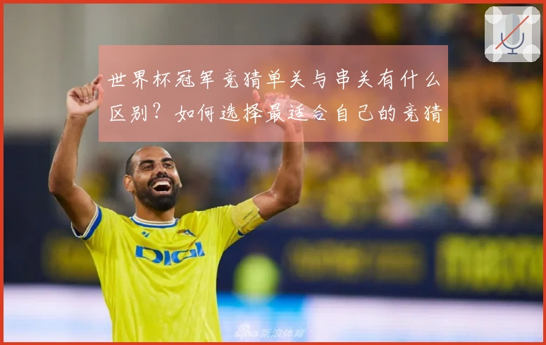 世界杯冠军竞猜单关与串关有什么区别？如何选择最适合自己的竞猜方式